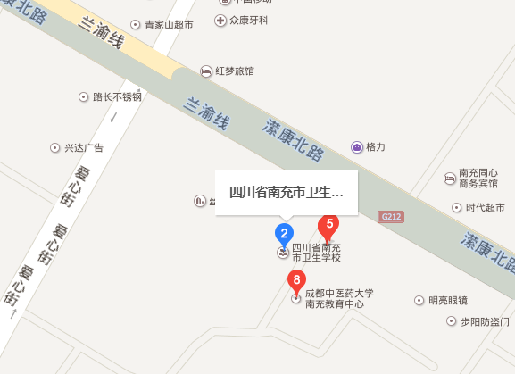 四川省南充卫生学校顺庆区潆溪镇校区地图